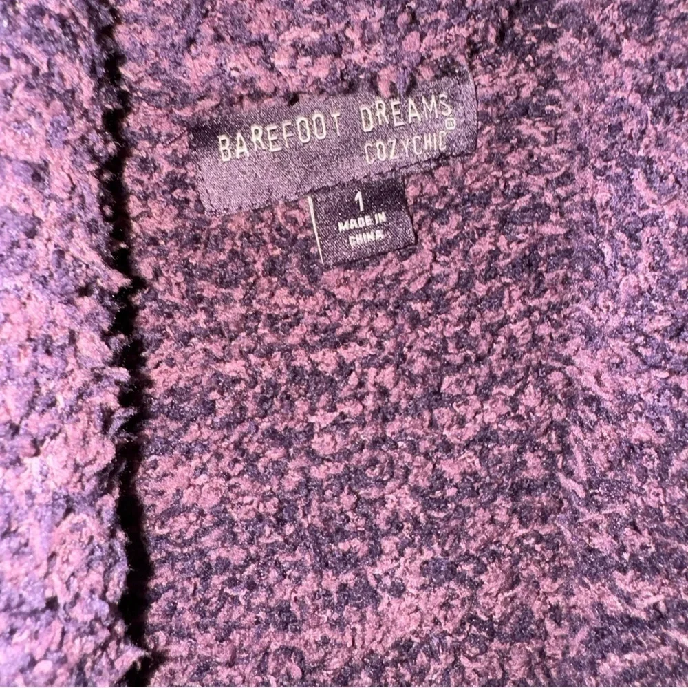Barefoot Dreams Purple Cozychic Long Robe Size 1 Missing Belt - Picture 3 of 5
